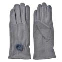 Clayre & Eef Winter Gloves 9x23 cm Grey Polyester