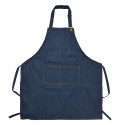 Clayre & Eef Kitchen Apron 77x68 cm Blue Polyester