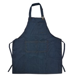 Clayre & Eef Kitchen Apron 77x68cm Blue Polyester