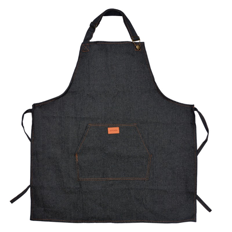 Clayre & Eef Kitchen Apron 74x65 cm Blue Polyester