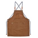 Clayre & Eef Tablier de cuisine 63x75cm Marron Polyester