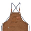 Clayre & Eef Tablier de cuisine 63x75cm Marron Polyester