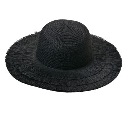 Juleeze Chapeau Noir Paille en papier