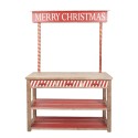 Clayre & Eef Side Table Christmas stall 120x47x180 cm Red Brown Wood