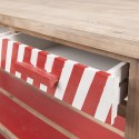 Clayre & Eef Side Table Christmas stall 120x47x180 cm Red Brown Wood