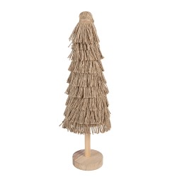 Clayre & Eef Dekorationsfigur Weihnachtsbaum 42 cm Braun Holz