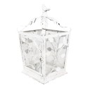 Clayre & Eef Lantern 20x20x35 cm White Metal Glass