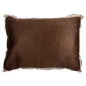 Clayre & Eef Coussin décoratif 70x50x6 cm Marron Synthétique Fleurs