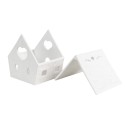 Clayre & Eef Tealight Holder House 9x7x8 cm White Porcelain