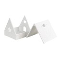 Clayre & Eef Tealight Holder House 8x7x7 cm White Porcelain