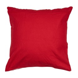 Clayre & Eef Kissenbezug 45x45 cm Rot Weiß Polyester Quadrat Weihnachten