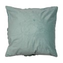 Clayre & Eef Cushion Cover 45x45 cm Green Polyester Square Flower