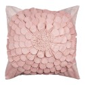 Clayre & Eef Housse de coussin 45x45 cm Rose Polyester Carré Fleur