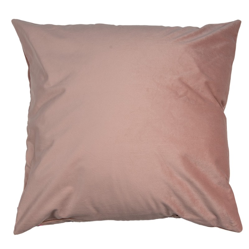 Clayre & Eef Housse de coussin 45x45 cm Rose Blanc Polyester Carré Lapin