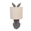 Clayre & Eef Tischlampe Kaninchen Ø 20x43 cm Braun Beige Kunststoff