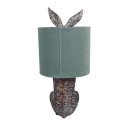 Clayre & Eef Table Lamp Rabbit Ø 20x43 cm Brown Green Plastic