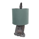 Clayre & Eef Lampada da tavolo Coniglio Ø 20x43 cm Marrone Verde  Plastica