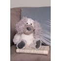 Clayre & Eef Stuffed toy Dog 32 cm Grey Plush