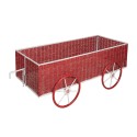 Clayre & Eef Decorazione di Natalizie Treno 310x65x136 cm Rosso Metallo