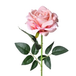 Clayre & Eef Artificial Flower Rose Ø12x76 cm Pink Plastic