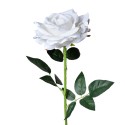 Clayre & Eef Artificial Flower Rose Ø12x76 cm White Plastic