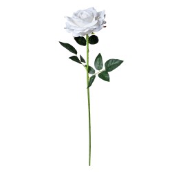 Clayre & Eef Fleur artificielle Rose Ø12x76 cm Blanc Plastique