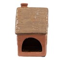 Clayre & Eef Portacandela Casa 9x9x14 cm Arancione Ceramica