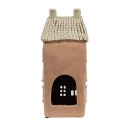 Clayre & Eef Porte-bougie Maison 12x9x28 cm Marron Beige Céramique