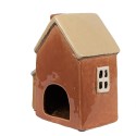 Clayre & Eef Portacandela Casa 14x9x15 cm Arancione Ceramica