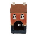 Clayre & Eef Teelichthalter Haus 12x9x22 cm Orange Keramik