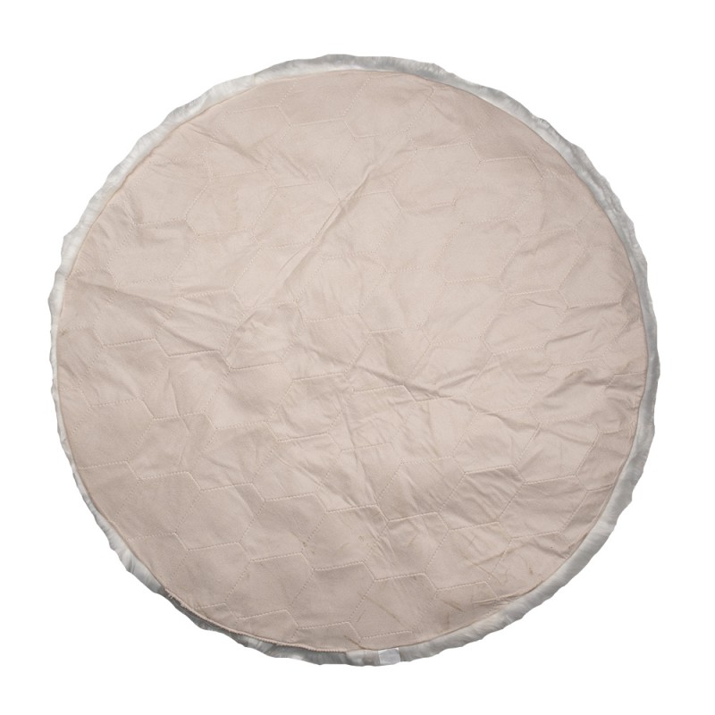 Clayre & Eef Rug Ø 100 cm White Polyester Round