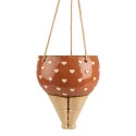 Clayre & Eef Suspension de plantes 17x15x20 cm Rose Beige Céramique Femme