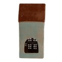 Clayre & Eef Waxinelichthouder Huis 15x11x30 cm Grijs Bruin Keramiek