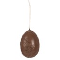 Clayre & Eef Décoration pendentif Œuf 11 cm Marron Polyrésine