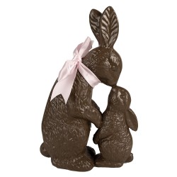 Clayre & Eef Figurine Rabbit 31 cm Brown Pink Polyresin