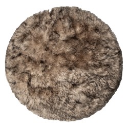 Clayre & Eef Rug Ø 100 cm Brown Black Polyester Round