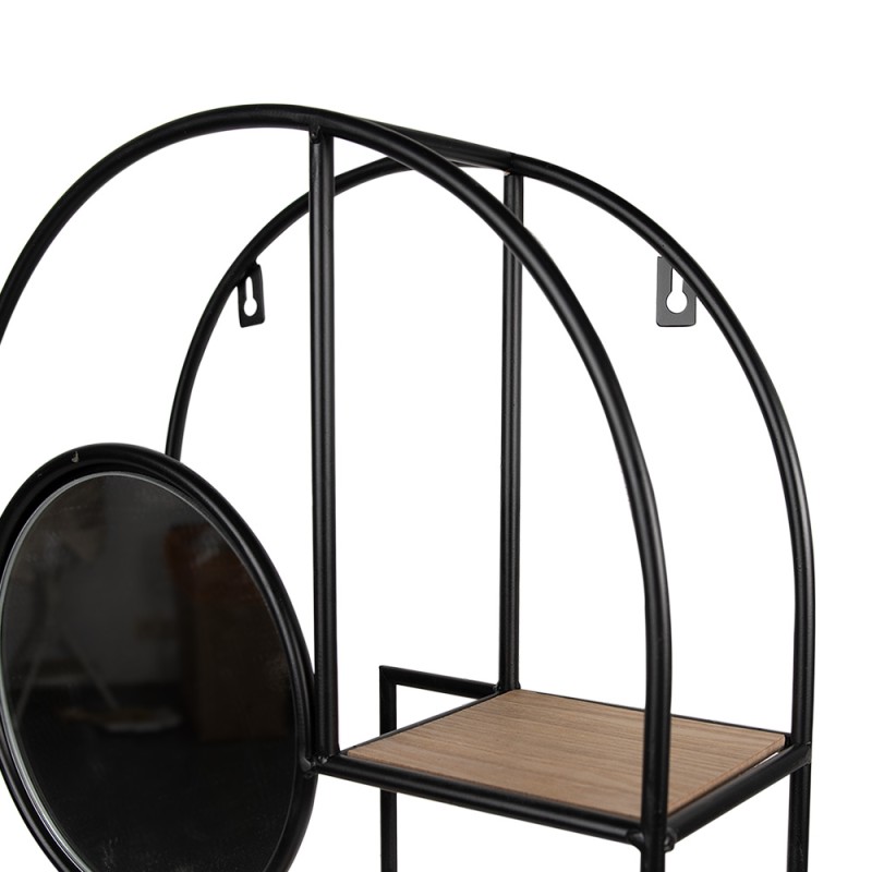 Clayre & Eef Mirror 35x12x65 cm Black Iron Wood