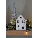 Clayre & Eef Tealight Holder House 14 cm Beige Porcelain