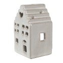 Clayre & Eef Portacandela Casa 11 cm Beige Porcellana