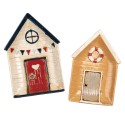 Clayre & Eef Servierplatte Haus 27x18 cm Beige Keramik