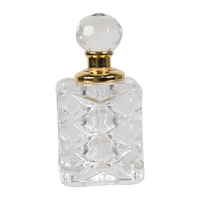 Clayre & Eef Perfume Bottle 3x3x7 cm Transparent Glass