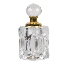 Clayre & Eef Flacon à parfum Ø 3x7 cm Transparent Verre