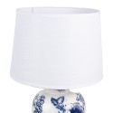 Clayre & Eef Lampe de table Ø 28x42 cm Blanc Bleu Céramique