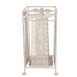 Clayre & Eef Umbrella Stand 24x24x49 cm White Metal