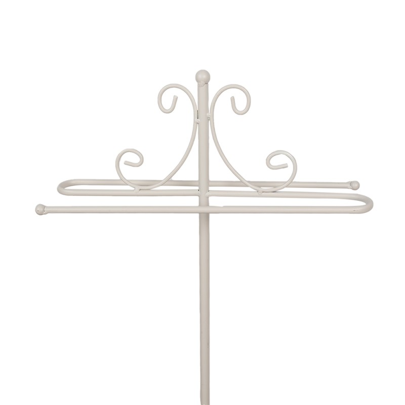 Clayre & Eef Towel Holder 40x24x95 cm White Metal