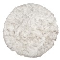 Clayre & Eef Rug Ø 100 cm White Grey Polyester Round