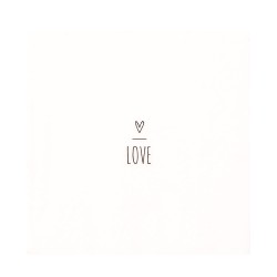 Clayre & Eef Tovaglioli Carta set di 20 33x33 cm Bianco Carta Cuori Love