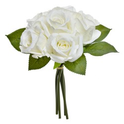 Clayre & Eef Fleur artificielle Rose 24 cm Blanc Plastique