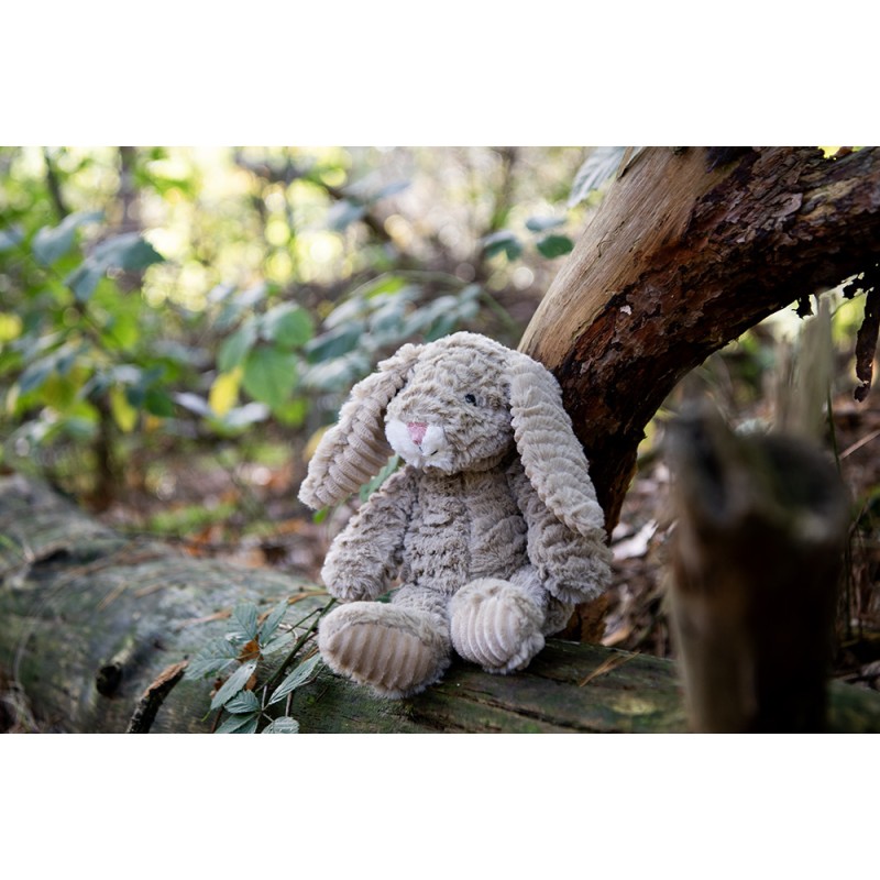 Clayre & Eef Stuffed toy Rabbit 21 cm Brown Plush