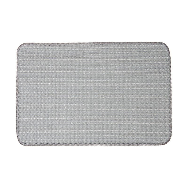 Clayre & Eef Bath Mat 58x38x1 cm Grey Polyester Rectangle Heart